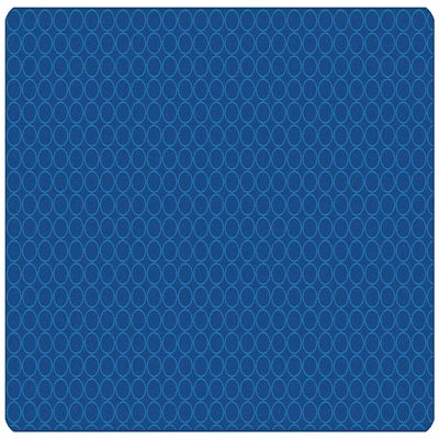 Carpets for Kids 5254 KIDSoft Comforting Circles Tonal Solid Rug Primary Blue 4ft x 6ft Rectangle Blue