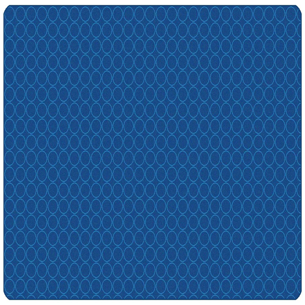 Carpets for Kids 5254 KIDSoft Comforting Circles Tonal Solid Rug Primary Blue 4ft x 6ft Rectangle Blue