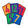 Carpets for Kids KID$Value Plus 3891 Simple Numbers Individual Seating Set of 12-16in Squares Multi Color view 1