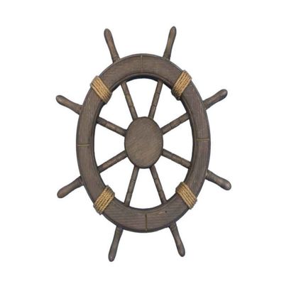 Hampton Nautical Antique Decorative Ship Wheel with Decorating 18"