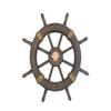 Hampton Nautical Antique Decorative Ship Wheel with Seashell 18" view 1