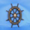 Hampton Nautical Antique Decorative Ship Wheel with Seashell 18" view 4