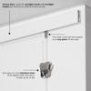 STAS Cliprail Pro Picture Hanging System Set White - Covers 4.92 ft of Wall Space - Heavy Duty Picture Rail & Art Hanging Gallery Kit Without Nails - for Home or Museum (Includes 2 Hooks & Cords) view 2