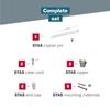 STAS Cliprail Pro Picture Hanging System Set White - Covers 4.92 ft of Wall Space - Heavy Duty Picture Rail & Art Hanging Gallery Kit Without Nails - for Home or Museum (Includes 2 Hooks & Cords) view 3