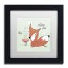 Trademark Fine Art Un Renard Dans La Cours by Sylvie Demers Frame, 11" x 11", White Matte view 1
