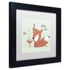 Trademark Fine Art Un Renard Dans La Cours by Sylvie Demers Frame, 11" x 11", White Matte view 2