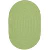 Super Area Rugs Lullaby Oval Braided Rug Durable Playroom Carpet, Solid Lime Green, 2' X 3' Oval view 1