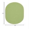 Super Area Rugs Lullaby Oval Braided Rug Durable Playroom Carpet, Solid Lime Green, 2' X 3' Oval view 2