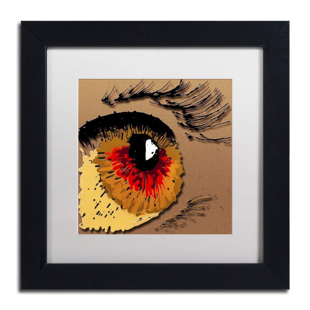 Trademark Fine Art Eye 1 by Roderick Stevens Frame, 11 by 11", White Matte