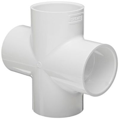 Spears 420 Series PVC Pipe Fitting, Cross, Schedule 40, 2 Socket NumberOfItems: 1 Size: 2, Model: 420-020