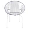 Innit Concha Chair - Clear Weave on White Frame view 1