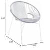 Innit Concha Chair - Clear Weave on White Frame view 2