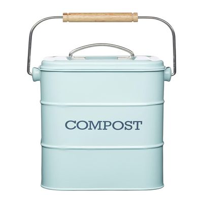 Kitchen Craft Living Nostalgia Vintage Blue Compost Bin LNCOMPBLU