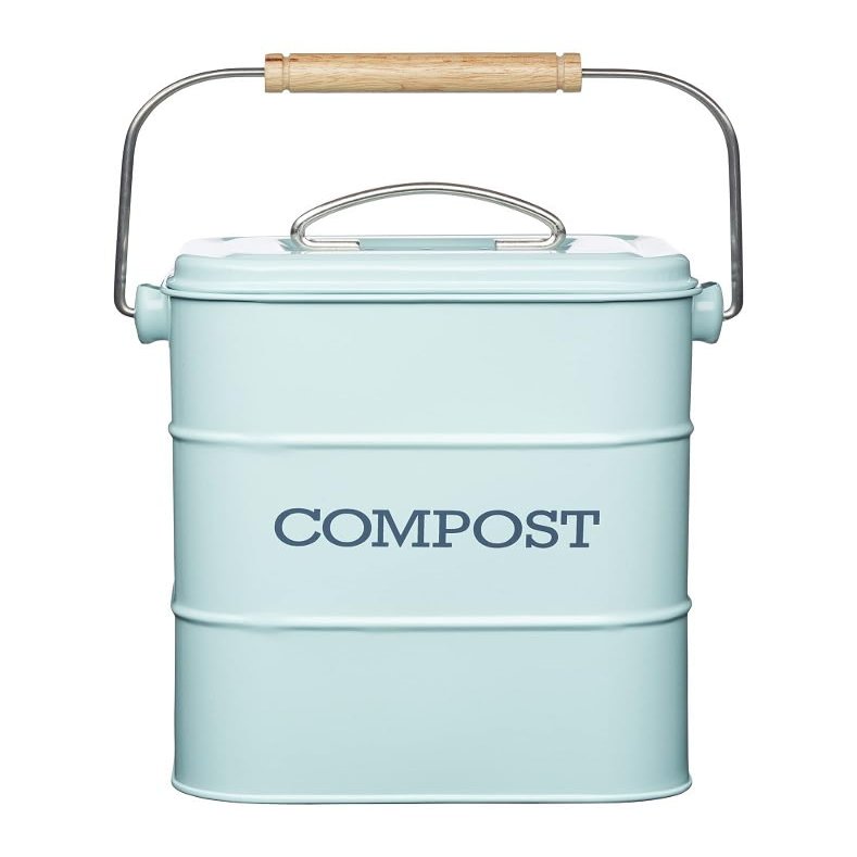 Kitchen Craft Living Nostalgia Vintage Blue Compost Bin LNCOMPBLU