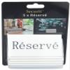 Securit Reservation Table Stands,Rserv-French (Set of 5), Acrylic, White, 5x10x4, 5cm view 2