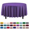 Exquisite 12-Pack Premium Plastic Tablecloth 12-Pack Premium Plastic 84-Inch Round Tablecloth - Purple view 1