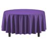 Exquisite 12-Pack Premium Plastic Tablecloth 12-Pack Premium Plastic 84-Inch Round Tablecloth - Purple view 2