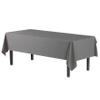 Exquisite 12-Pack Premium Plastic Tablecloth 54 Inch. x 108 Inch. Rectangle Table Cover - Silver view 2