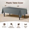 Exquisite 12-Pack Premium Plastic Tablecloth 54 Inch. x 108 Inch. Rectangle Table Cover - Silver view 3