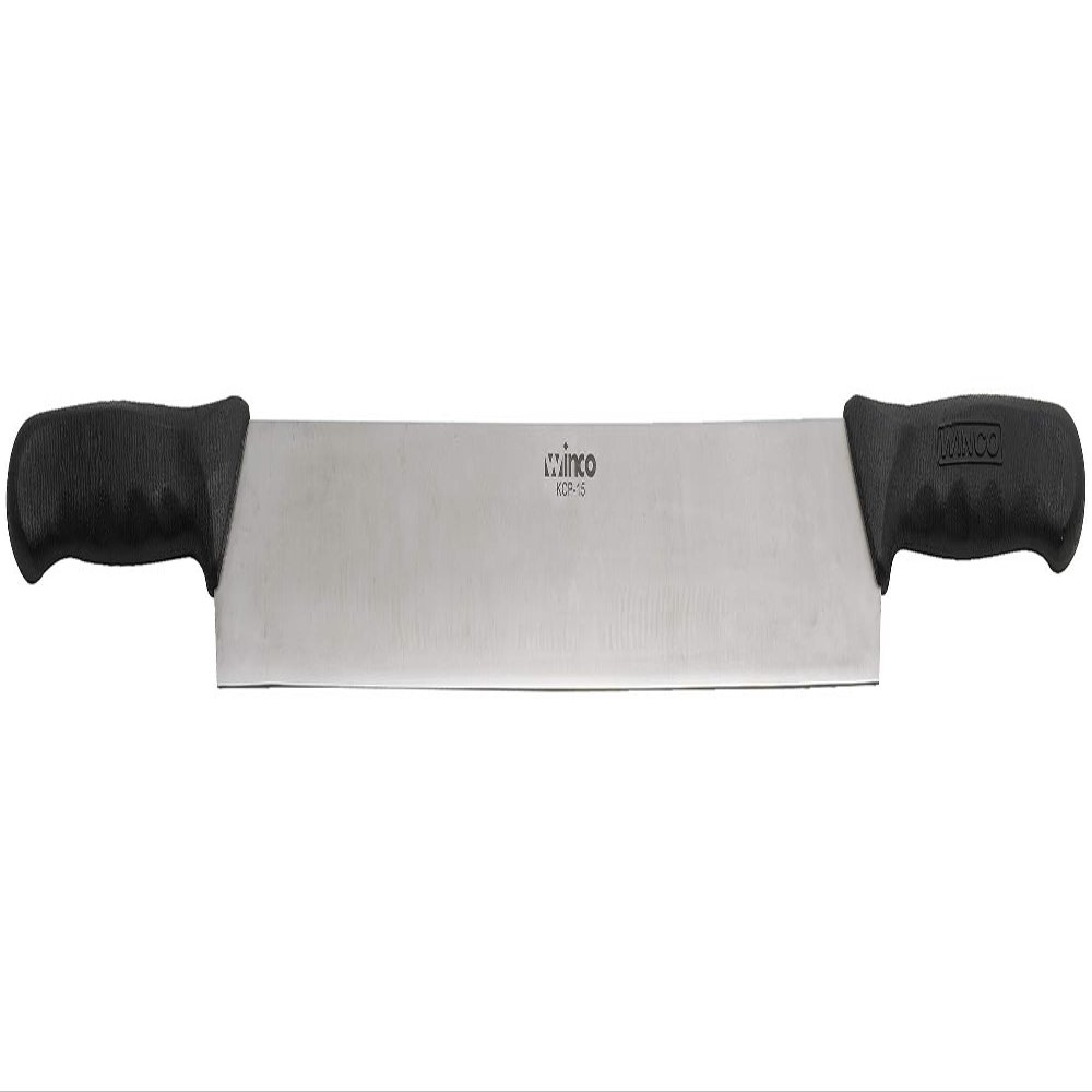 Winco KCP-15 15" Cheese Knife With Double Black Polypropylene Handles-KCP-15