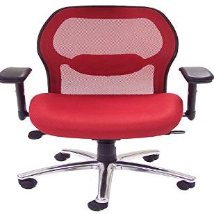 Advanced Ergonomic Mesh Back Ultra Office Chair w/Headrest-Red