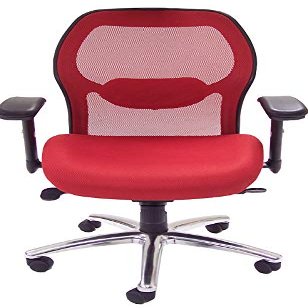 Advanced Ergonomic Mesh Back Ultra Office Chair w/Headrest-Red