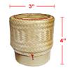 Thai Sticky Rice Basket Size 3 Inches (Pack of 6) Handmade Bamboo Rice Container view 2