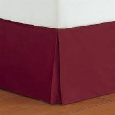 Beautiful Lenin 400 TC 400 TC 20 Inch Fall Bed Skirt (Queen, Burgundy)