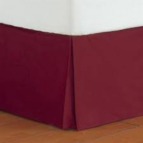 Beautiful Lenin 400 TC 400 TC 20 Inch Fall Bed Skirt (Queen, Burgundy)