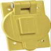 Marinco, 7420CRS, Yellow Weatherproof Cover With Lift Lid For 15A, 20A and 30A Single Receptacles view 1
