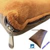 ehomegoods DIY Pet Bed Pillow Cover Set Heavy Duty Flat Style External Cover + Waterproof Liner for Small to Large Dogs Microsuede, Denim, Canvas or Fleece Covers Only (Brown Fleece, 47''x29'') view 1