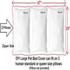 ehomegoods DIY Pet Bed Pillow Cover Set Heavy Duty Flat Style External Cover + Waterproof Liner for Small to Large Dogs Microsuede, Denim, Canvas or Fleece Covers Only (Brown Fleece, 47''x29'') view 4