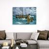 GREATBIGCANVAS Christ Walking on the Sea of Galilee Canvas Wall Art Print, Christian Home Decor Artwork, 48"x35"x1.5" view 3