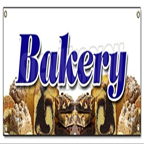Bakery Banner 24" X 72" Heavy Duty 13 Oz Vinyl Banners with Grommets Single Sided
