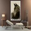 KitCanvas Gallery-Wrapped Large Canvas (72-inch by 48-inch) Horse Sephia view 3