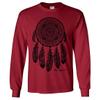Native American Dreamcatcher Free Spirit Black Long Sleeve Shirt - Cardinal Red 3X-Large view 1