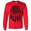 Native American Dreamcatcher Free Spirit Black Long Sleeve Shirt - Red 3X-Large view 1