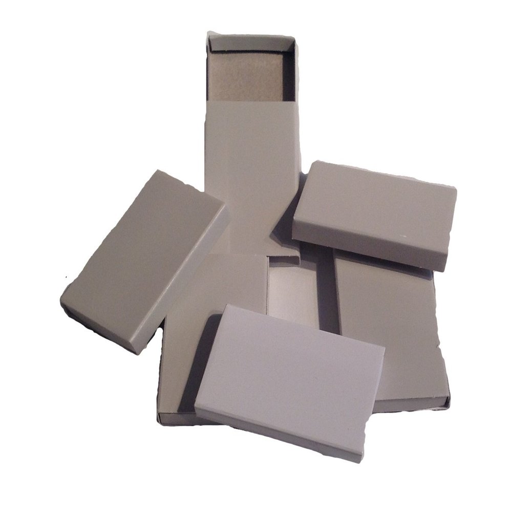 50 Plain Off White Cardboard Slide Tray Match Type Candy Storage Favor Boxes
