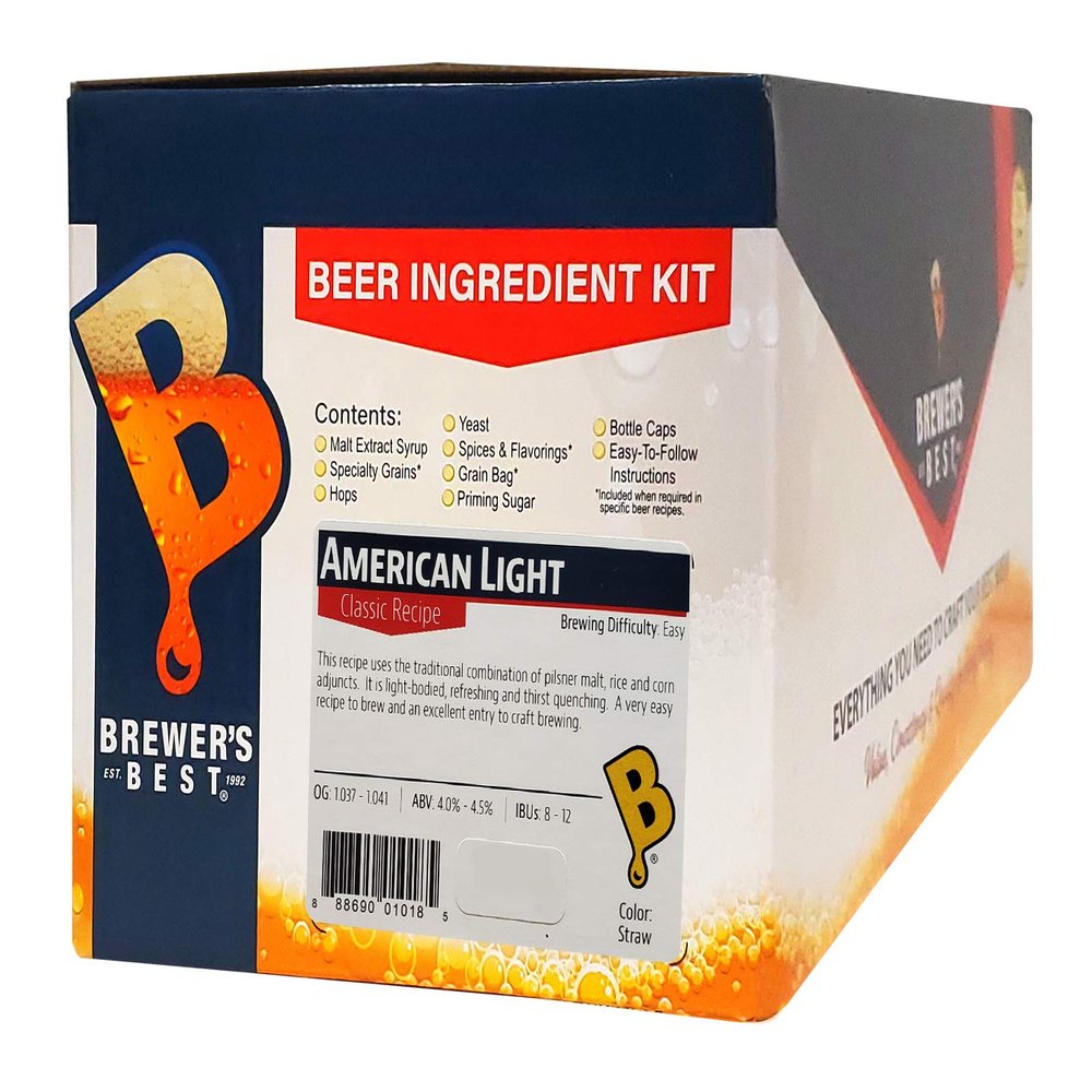 Brewer"s Best BIK-1018 American Light Homebrew Beer Ingredient Kit
