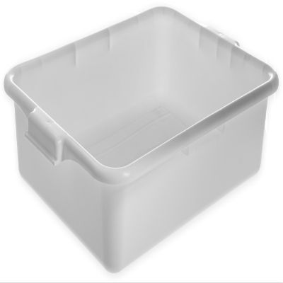 Carlisle FoodService Products N4401002 Comfort Curve Ergonomic Wash Basin Tote Box, 5" Deep, White