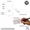 Andaz Press Table Tent Printable Place Cards White 20-Pack Seat Placement Cards Blank Place Cards For Table Settings Name Cards for Bridal Wedding Shower School Graduation Food Cards White Place Cards view 2