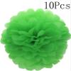 Lightingsky 10pcs DIY Decorative Tissue Paper Pom-poms Flowers Ball Perfect for Party Wedding Home Outdoor Decoration (10-inch Diameter, Green 2) view 2
