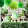 Lightingsky 10pcs DIY Decorative Tissue Paper Pom-poms Flowers Ball Perfect for Party Wedding Home Outdoor Decoration (10-inch Diameter, Green 2) view 3