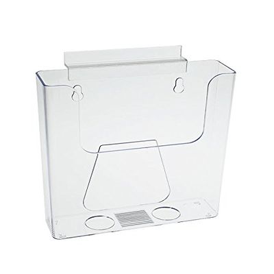 Source One Slotwall/Slatwall Clear Brochure Holder (1 Pack, 6 Inch)