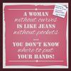 PinPix Decorative pin Cork Bulletin Board Made from self-Healing Canvas, Real Women Expression Poster Printed at 24x24 Inches and Framed in Classic Mahogany Frame(WOM59504) view 1