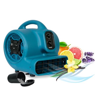 XPOWER P-450AT Freshen Aire Scented Air Mover Scent Diffusing Fan for Immediate Scenting, Cooling, Ventilating, & Drying of Large Areas, Blue