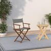 Casual Home 18" Director's Chair Honey Oak Frame with Grey Canvas view 2