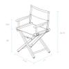 Casual Home 18" Director's Chair Honey Oak Frame with Grey Canvas view 3