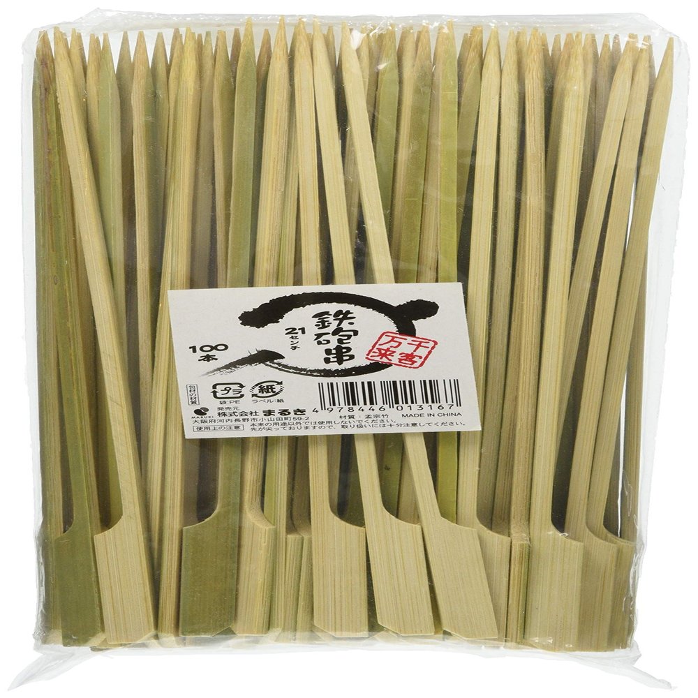 01316 Commercial Iron Skewers, 8.3 inches (21 cm), Approx. 100 Pieces, Easy to Rotate