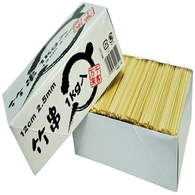 00611 Commercial Bamboo Skewers, 0.1 inch (2.5 mm), 4.7 inches (12 cm), Boxed, Approx. 1750 Pieces, Approx. 2.2 lbs (1 kg)
